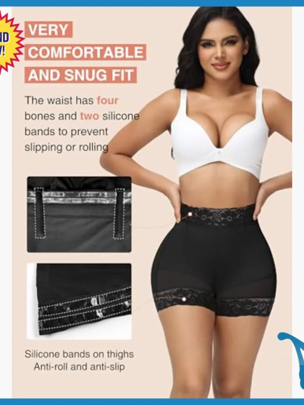 Tummy Control Shapewear Shorts Butt Lift Medium Spandex Slimmer